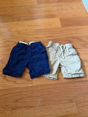 Navy and Khaki Kids Pull-On Shorts